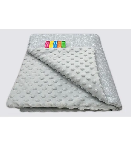 Bērnu divpusējs plediņš Ankras MINKY Rosette Grey-grey 75х100 cm