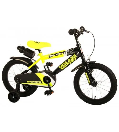 Bērnu divritenis velosipēds Sportivo VOL2064 Yellow black 16"