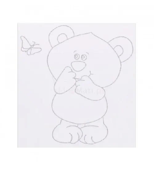 Bērnu gulta ar nolaižamu sānu Drewex LITTLE BEAR and BUTTERFLY (Maly Miš i Motylek) nut/riekstu