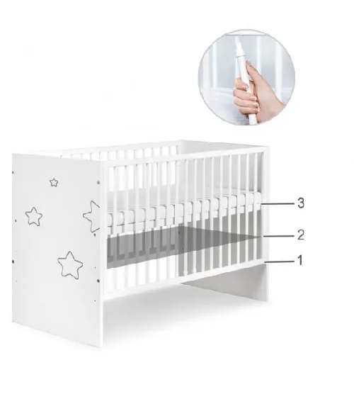 Детская кроватка KLUPS TINO-STARS white
