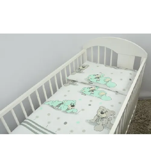 Bērnu gultas veļa: 2 daļas virspalags + spilvendrāna Ankras DREAMER green 120x90 K-2T120