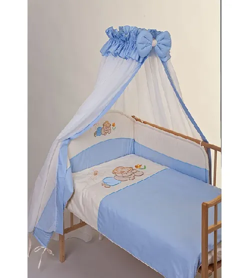 Bērnu gultas veļa: 6 daļas Puchatek DREAMER K-6 blue (135,180)