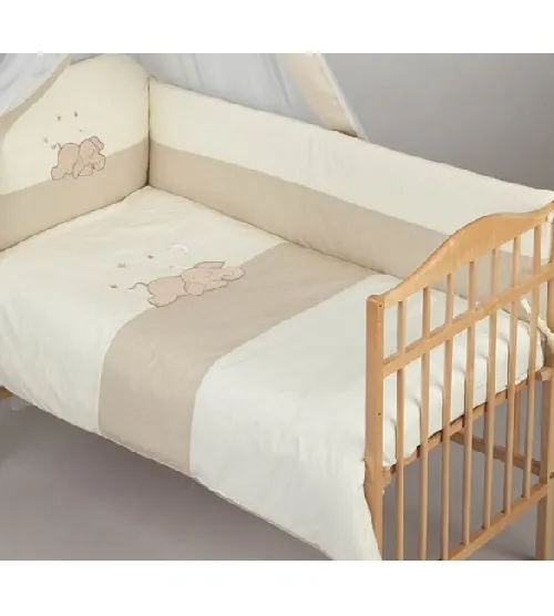 Bērnu gultas veļa: 6 daļas Puchatek ELEPHANT K-6 beige PUC-K6ELE.BE
