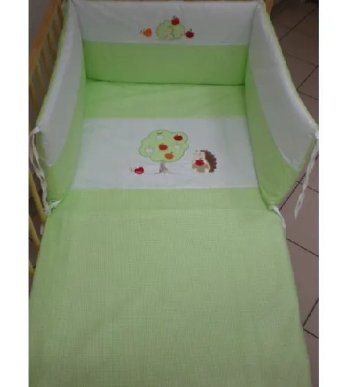 Bērnu gultas veļa: 6 daļas Puchatek HEDGEHOG K-6 green (135, 180)
