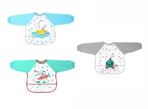 Bērnu priekšautiņš ar piedurknēm frotē-PVC BabyOno 837