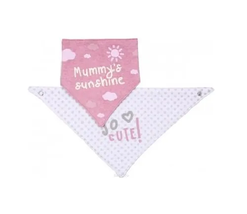 Bērnu priekšautiņš-lakatiņš 2 gb. BabyOno SO CUTE 879/03