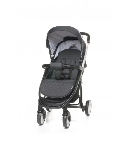 Bērnu rati 2 vienā universālie 4BABY ATOMIC DUO 2in1 dark grey