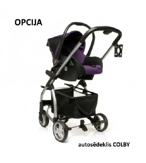 Bērnu rati 2 vienā universālie 4BABY ATOMIC DUO 2in1 dark grey