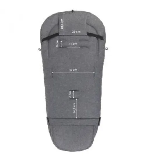 Bērnu ratu guļammaiss Womar iGROW 2.0 Wool Premium grey melange grey IGW-004