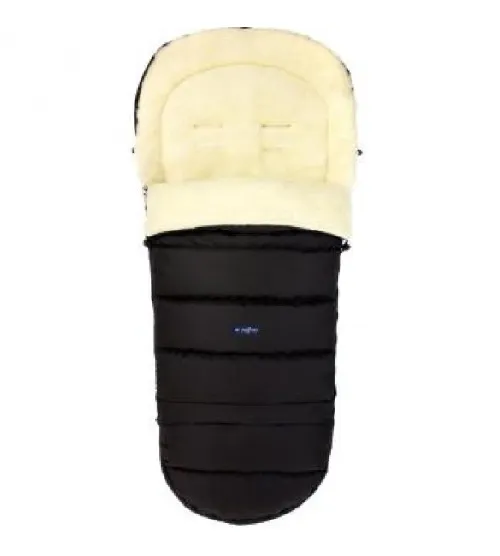 Bērnu ratu guļammaiss Womar iGROW Wool Black S20m-011