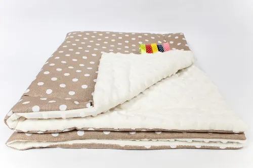 Bērnu sedziņa Divpusēja 75x100 cm ANKRAS MINKY beige-ecri