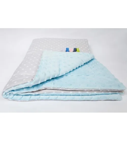 Bērnu sedziņa Divpusēja 75x100 cm ANKRAS MINKY grey-blue