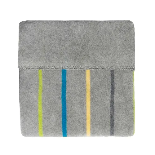 Bērnu sedziņa kokvilnas Womar 100x150 cm GREY/BLUE STRIPES KB-068