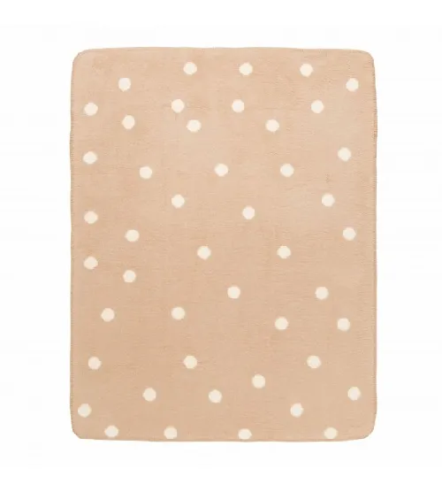 Bērnu sedziņa - plediņš 150 x100 cm 100% kokvilna Womar ECRU/BEIGE SPOTS KB-025