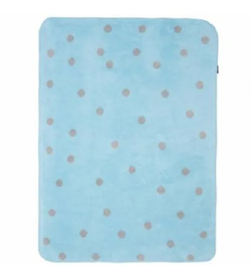 Bērnu sedziņa - plediņš 75 x 100 cm 100% kokvilna Womar GREY/BLUE SPOTS KB-021