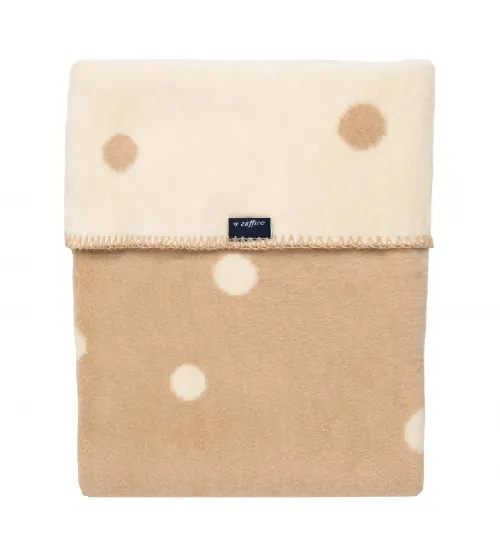 Bērnu sedziņa - plediņš 75x100 cm 100% kokvilna Womar BEIGE SPOTS KB-015