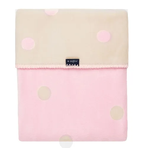 Bērnu sedziņa-plediņš siltināts 75x100 cm WOMAR PINK/BEIGE SPOTS KBA-003