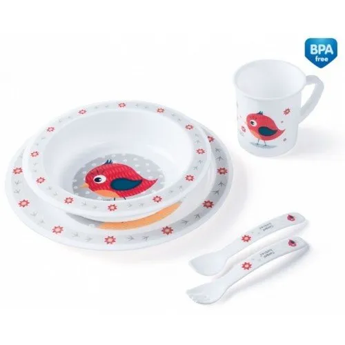 Bērnu trauku komplekts Canpol 4/401red