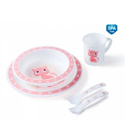 Bērnu trauku komplekts Canpol 4/401 pink