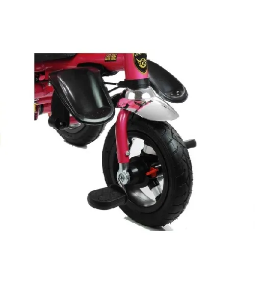 Bērnu trīsritenis ar pumpējamiem riteņiem PRO700 pink 3793