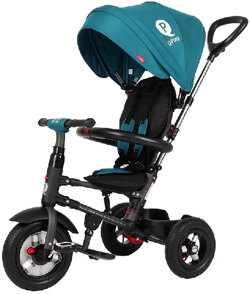 Bērnu trīsritenis Sunbaby J01.014.1.1 QPLAY RITO green (ar piepūšamajiem riteņiem)