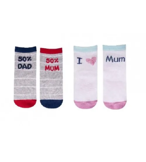 Bērnu zeķes YOclub I LOVE MUM/DAD GIRL SK-31