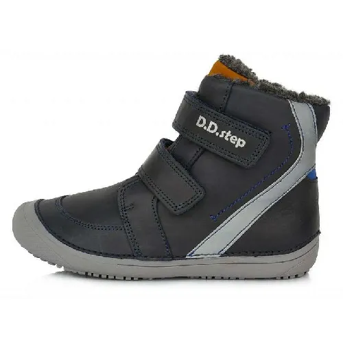 Bērnu ziemas zābaki ar vilnu D.D.Step Black