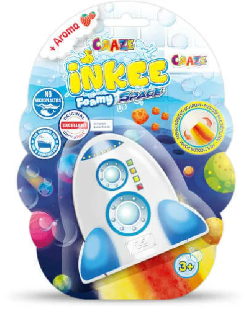 Craze Inkee Foamy Space vannas bumba ar zemenes aromātu