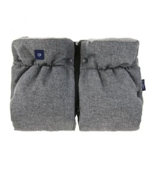 Divdaļīgie ratu cimdi Womar WOOL Premium GREY + Melange grey M-095