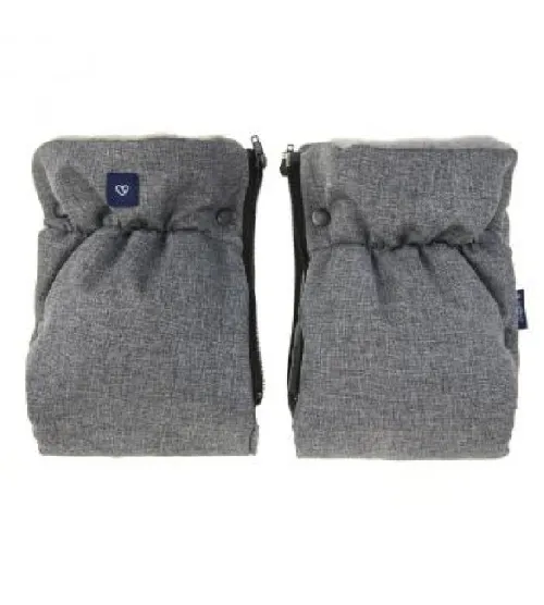 Divdaļīgie ratu cimdi Womar WOOL Premium GREY + Melange grey M-095