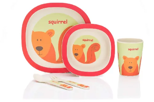 Fillikid Bamboo Crockery Set Bambusa trauku komplekts