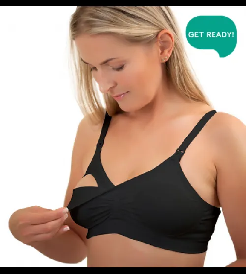 Grūtnieču un barošanas krūšturis Bezvīļu BabyOno black 506