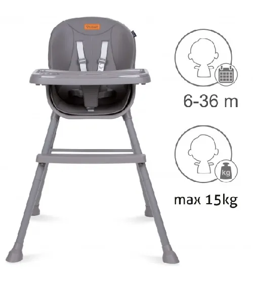 Kidwell EATAN grey 4in1 Barošanas krēsliņš