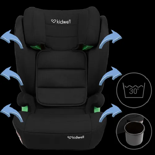 Kidwell Weston Black Bērnu autosēdeklis Busteris 15-36 kg