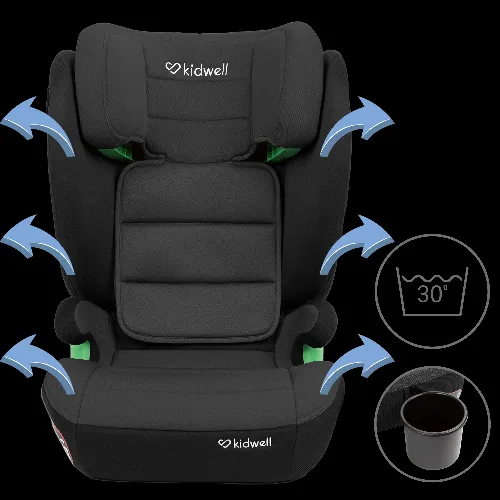 Kidwell Weston Black Bērnu autosēdeklis Busteris 15-36 kg