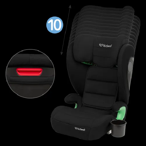 Kidwell Weston Black Bērnu autosēdeklis Busteris 15-36 kg