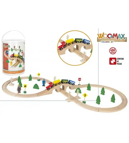 Koka dzelzceļš Trase 40 elementi Woomax CB43634
