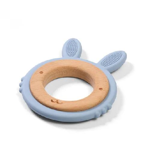 Koka Silikona zobu riņķis-masētājs BabyOno RABBIT 1076/03