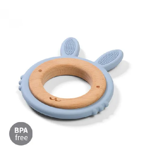 Koka Silikona zobu riņķis-masētājs BabyOno RABBIT 1076/03