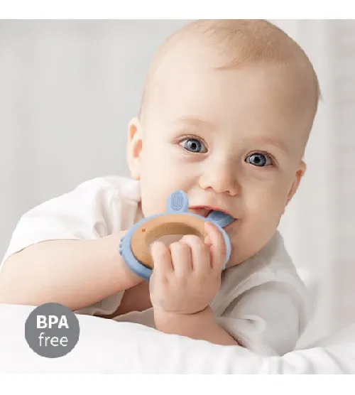 Koka Silikona zobu riņķis-masētājs BabyOno RABBIT 1076/03