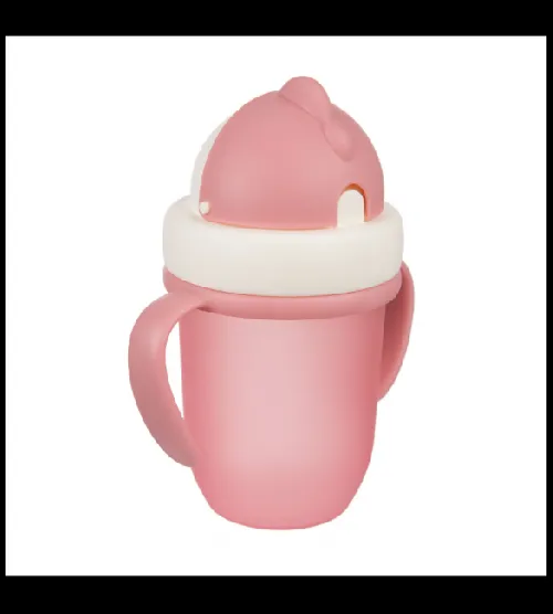 Krūze ar salokāmo salmiņu MATTE PASTELS Canpol 56/522 pink