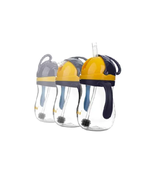 Krūzīte ar salmiņu 280 ml AKUKU A0165 blue/yellow