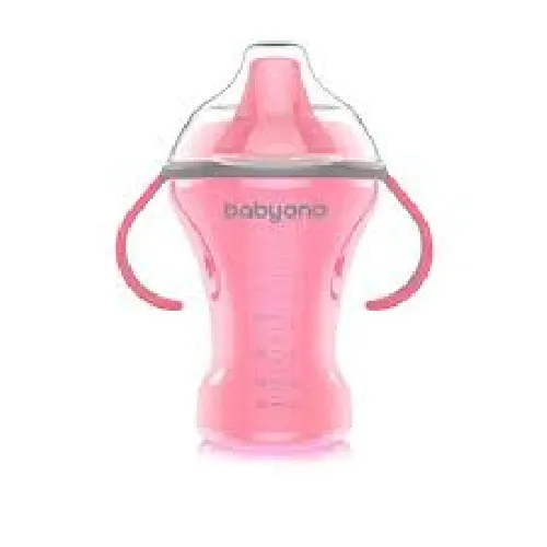 Krūzīte neizlīstošā Babyono 1457 NATURAL NURSING ar mīksto uzgali 260ml