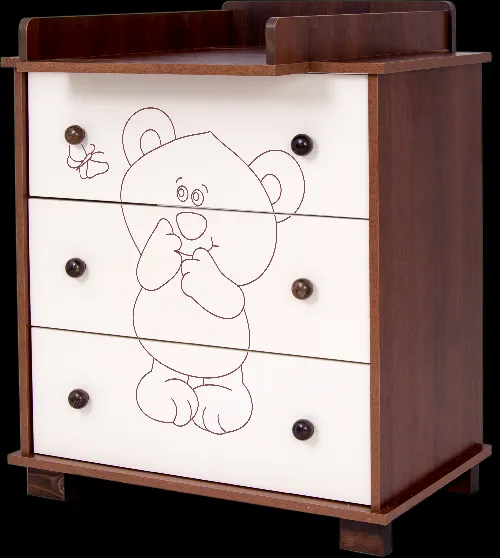 Kumode ar pārtinamo galdiņu Drewex LITTLE BEAR and BUTTERFLY (Maly Miš i Motylek) nut