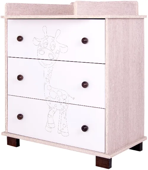 Kumode ar pārtinamo galdiņu GIRAFFE (Žyrafka) oak santana