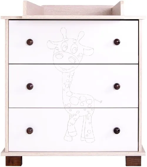 Kumode ar pārtinamo galdiņu GIRAFFE (Žyrafka) oak santana