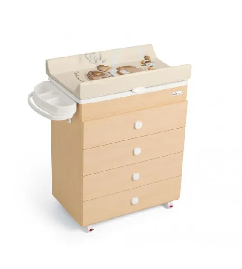 Kumode ar pārtinamo matraci un vanniņu CAM ASIA natural 240