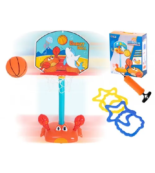 Kustīgs basketbola grozs ar ring-toss 5528