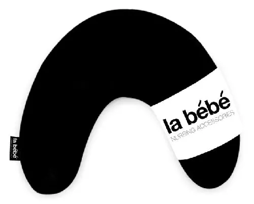 La Bebe Mimi Nursing Cotton Pillow Solid black Pakaviņš spilventiņš 19x46cm