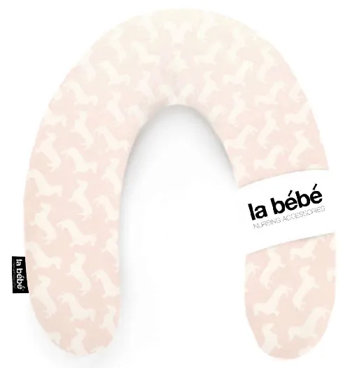 La Bebe Rich Cotton Nursing Maternity Pillow Art.85512 Dog Pink/White pakaviņš